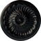 Ekena Millwork Flower Spiral Ceiling Medallion (Fits Canopies up to 2"), Hnd-Painted Jet Black, 12 1/4"OD x 2 1/4"P CM12FLBLF - alternate 1